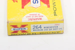 264 Winchester Magnum Ammo - 140 Grain Soft Point - Vintage Box