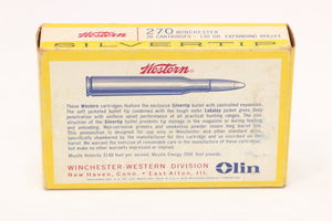 270 Winchester Ammo - 130 Grain Silvertip - Vintage Box