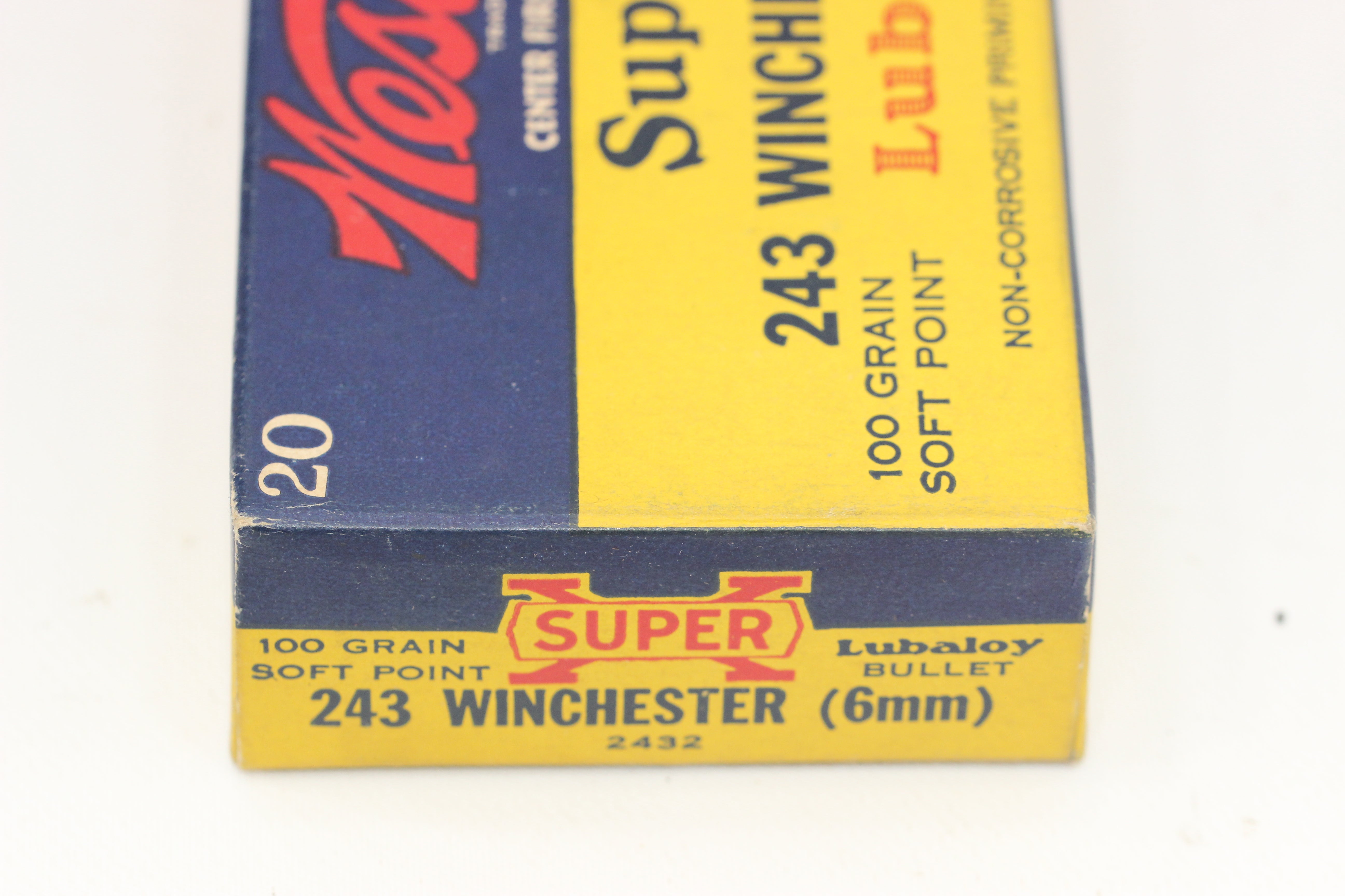 243 Winchester Ammo - 100 Grain Soft Point - Vintage Box - Partial Box