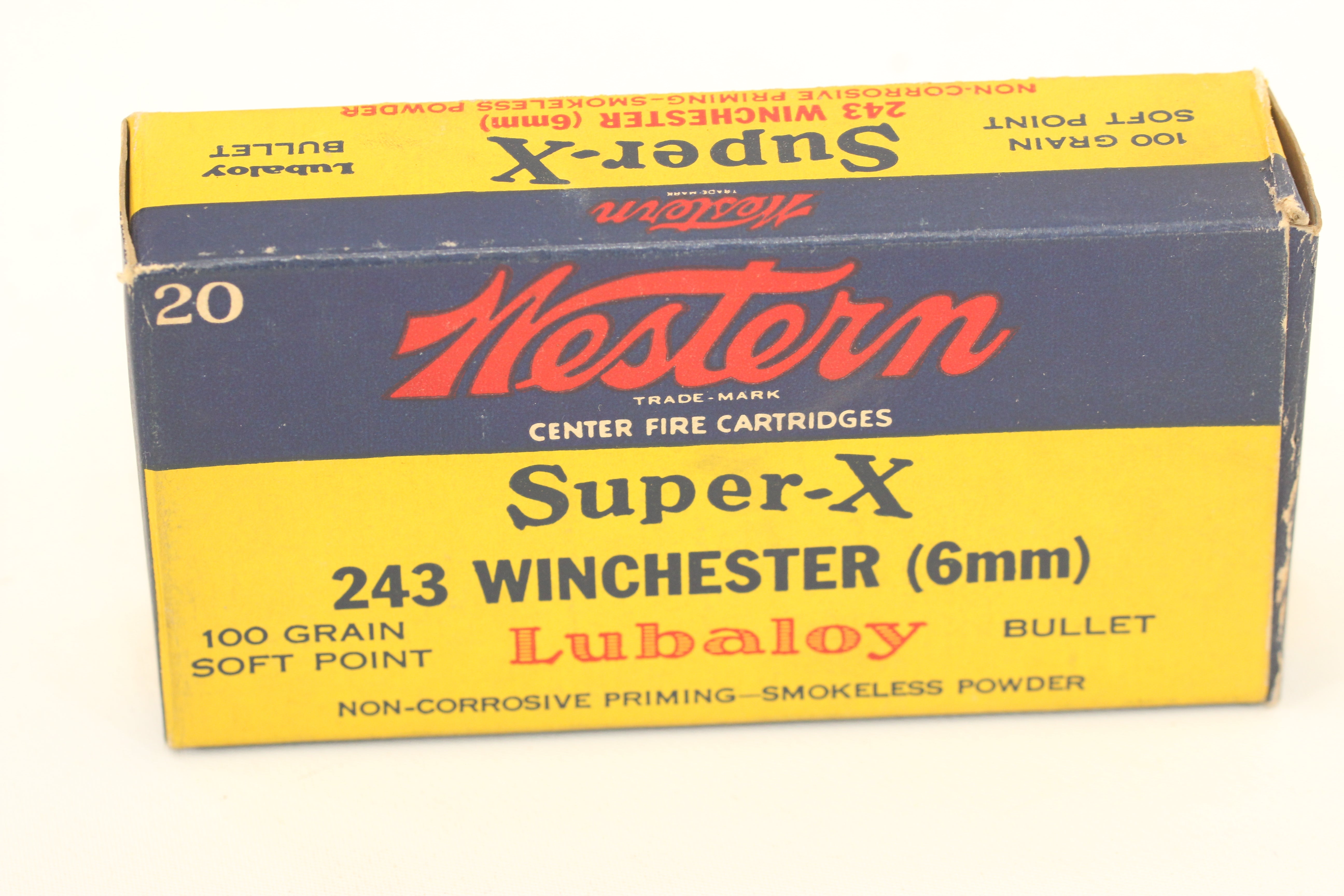 243 Winchester Ammo - 100 Grain Soft Point - Vintage Box - Partial Box