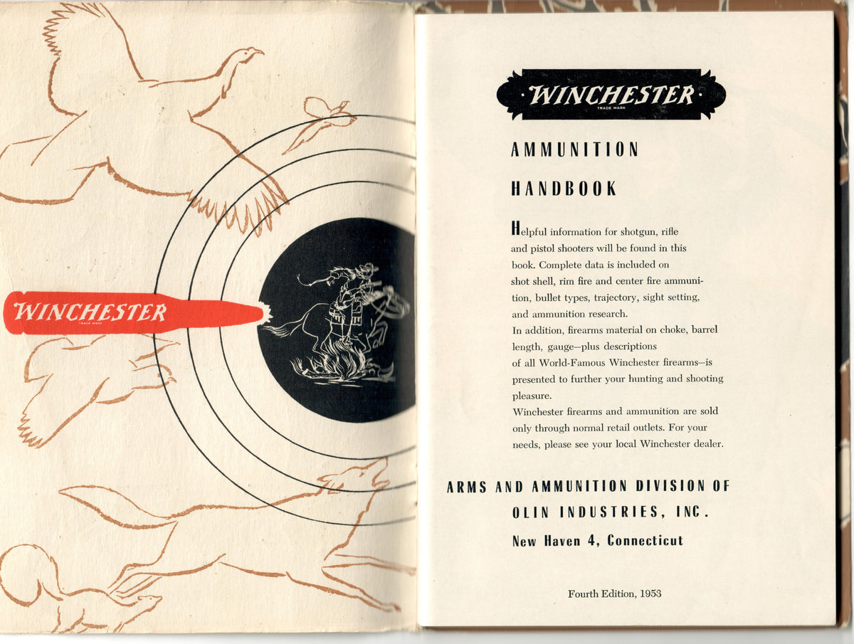 1953 Winchester Ammunition Handbook Fourth Edition