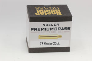 27 Nosler Premium Brass - New, 25 Count, Sealed Box