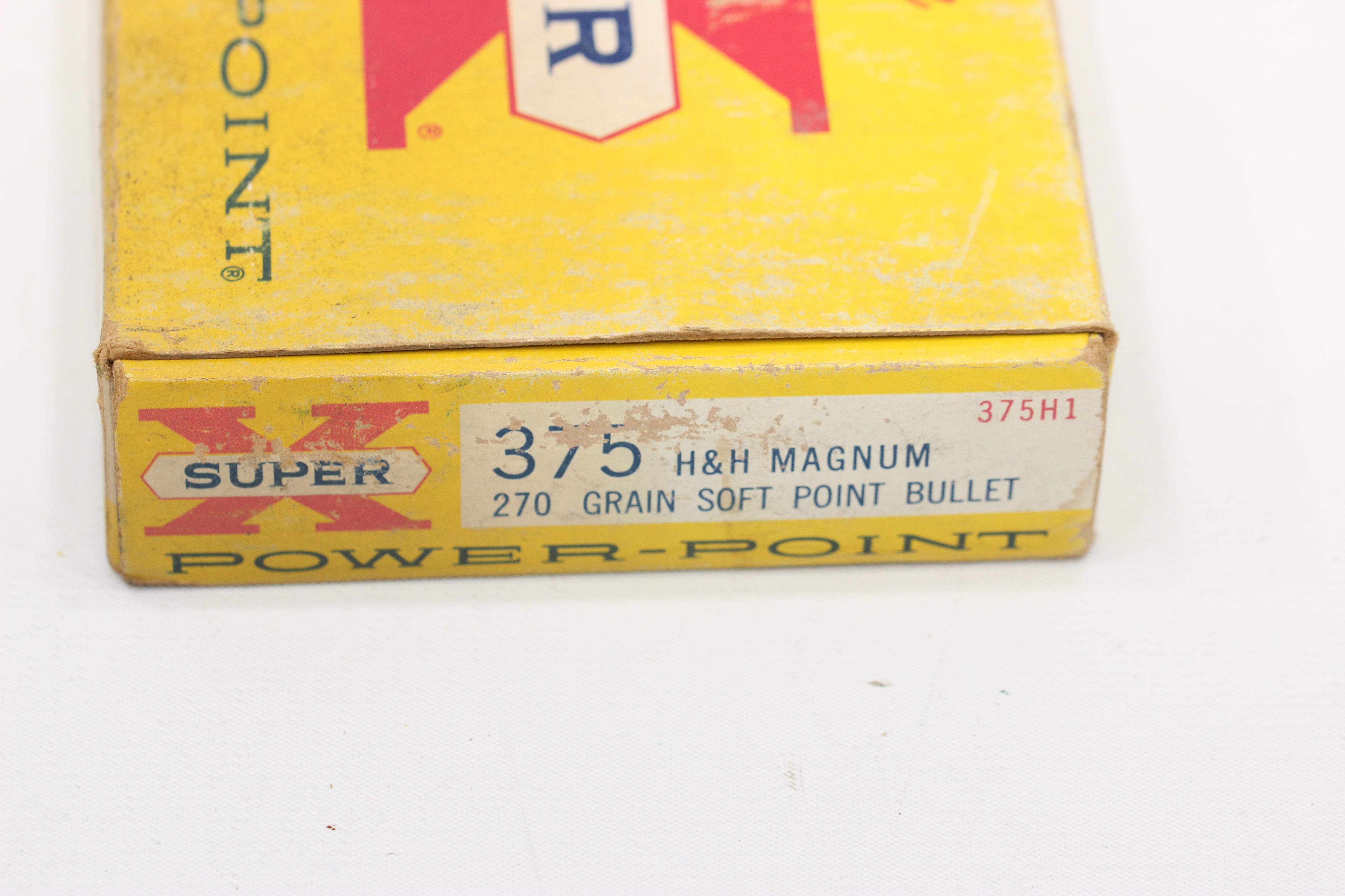 375 H&H Magnum Ammo - 270 Grain Soft Point Bullet - Vintage Box