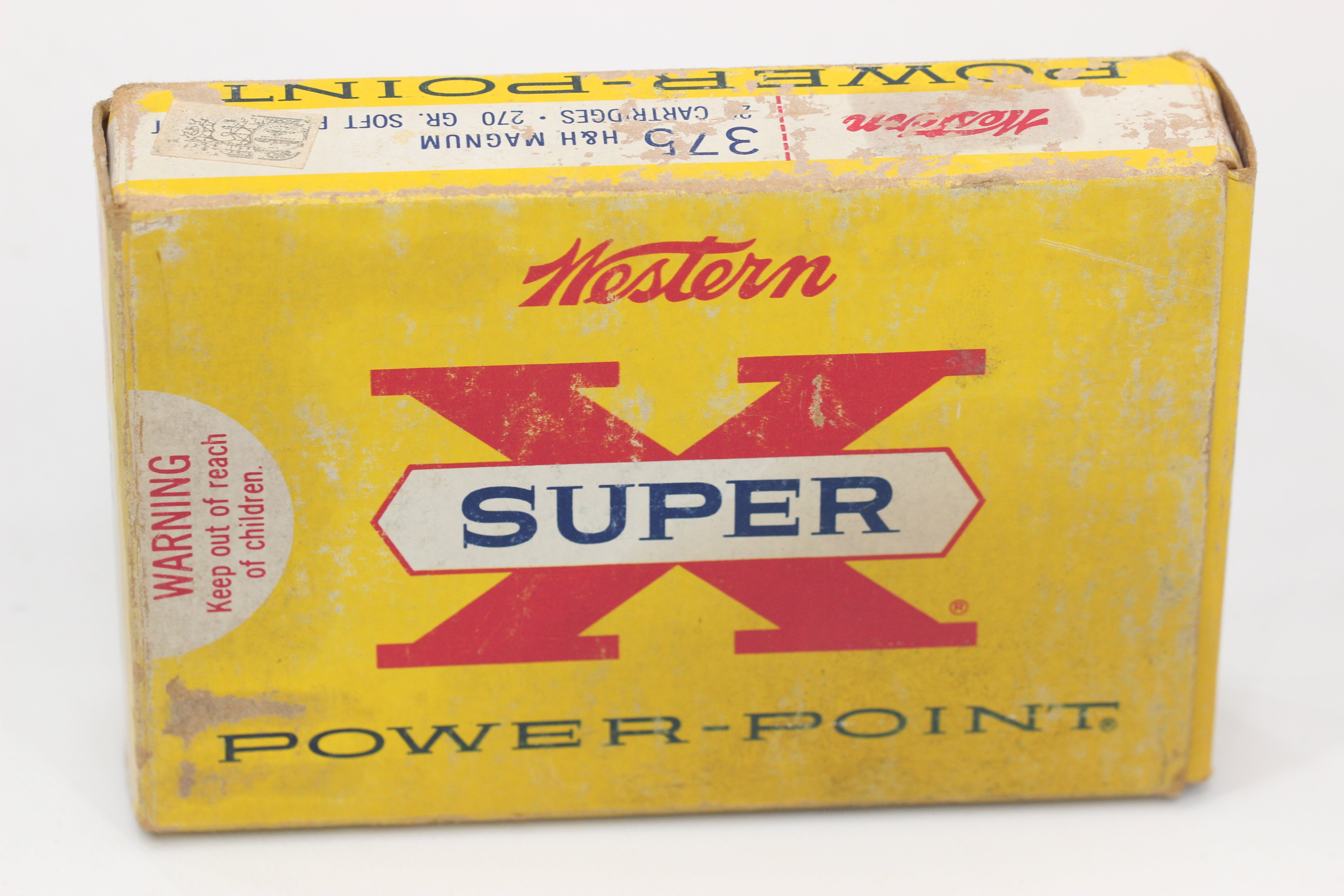 375 H&H Magnum Ammo - 270 Grain Soft Point Bullet - Vintage Box