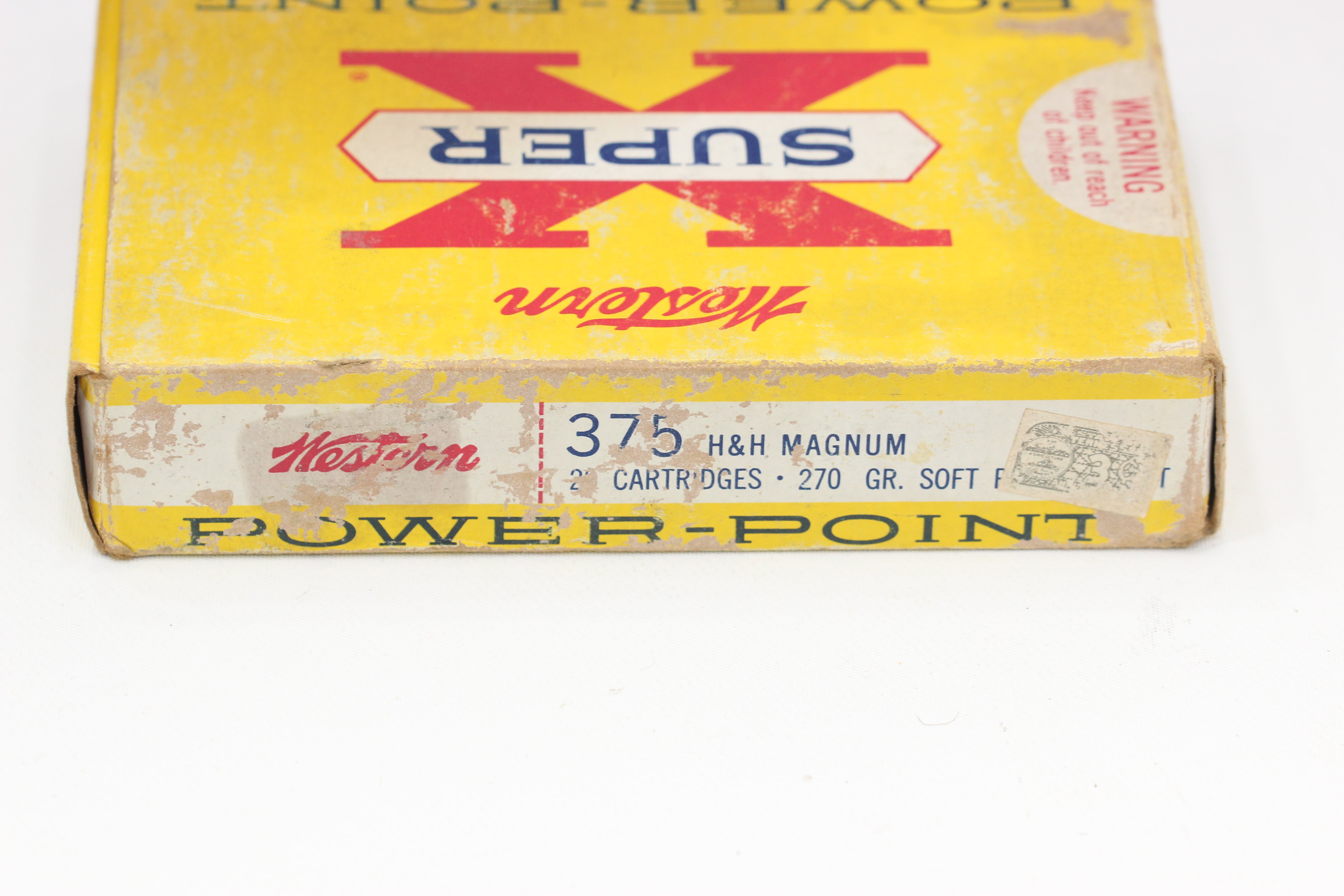 375 H&H Magnum Ammo - 270 Grain Soft Point Bullet - Vintage Box