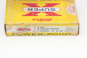 375 H&H Magnum Ammo - 270 Grain Soft Point Bullet - Vintage Box