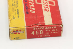 458 Winchester Magnum Ammo - 510 Grain Soft Point - Vintage Box