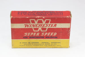 458 Winchester Magnum Ammo - 510 Grain Soft Point - Vintage Box