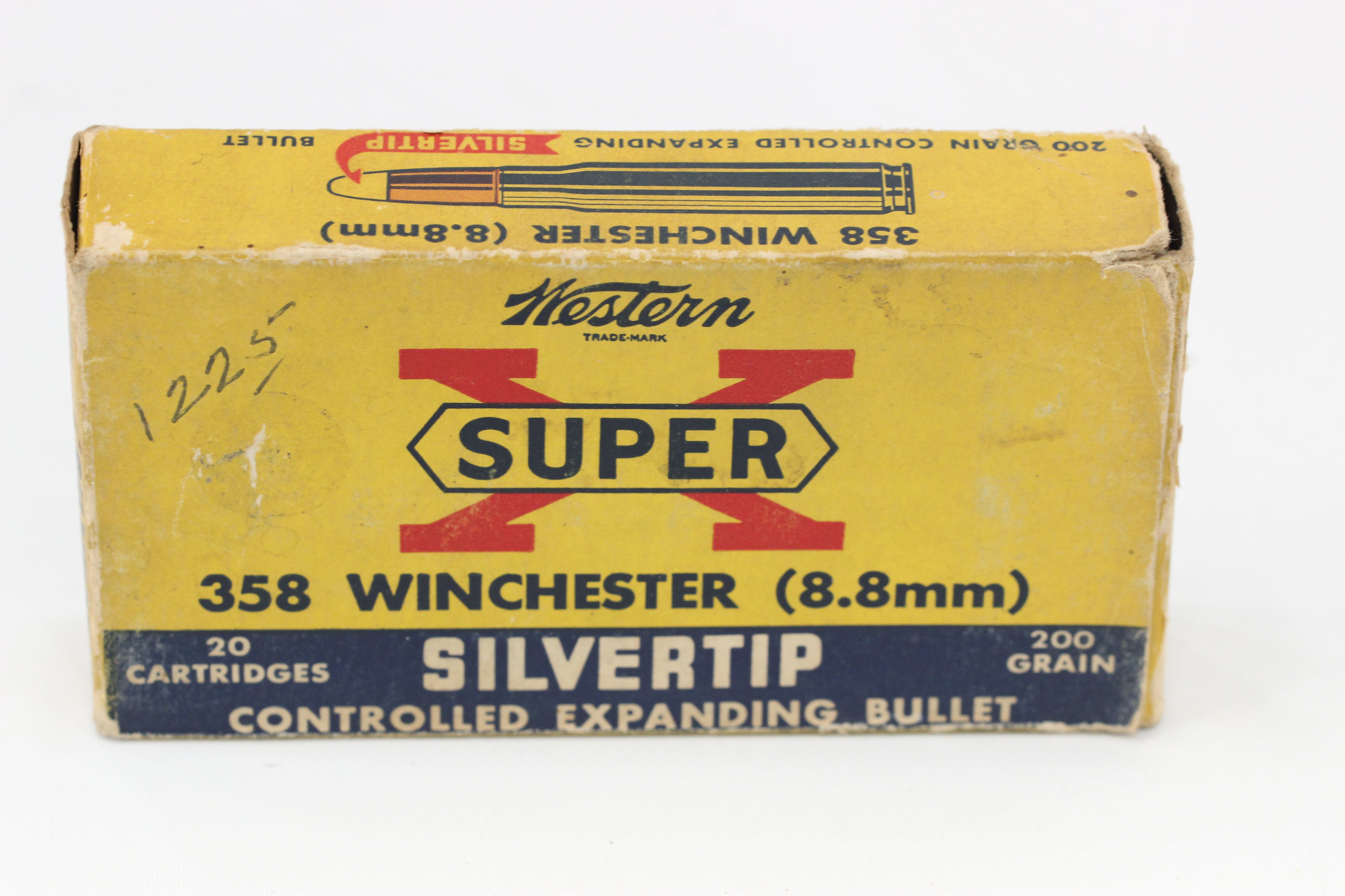 358 Winchester Ammo - 200 Grain Silvertip - Vintage Box
