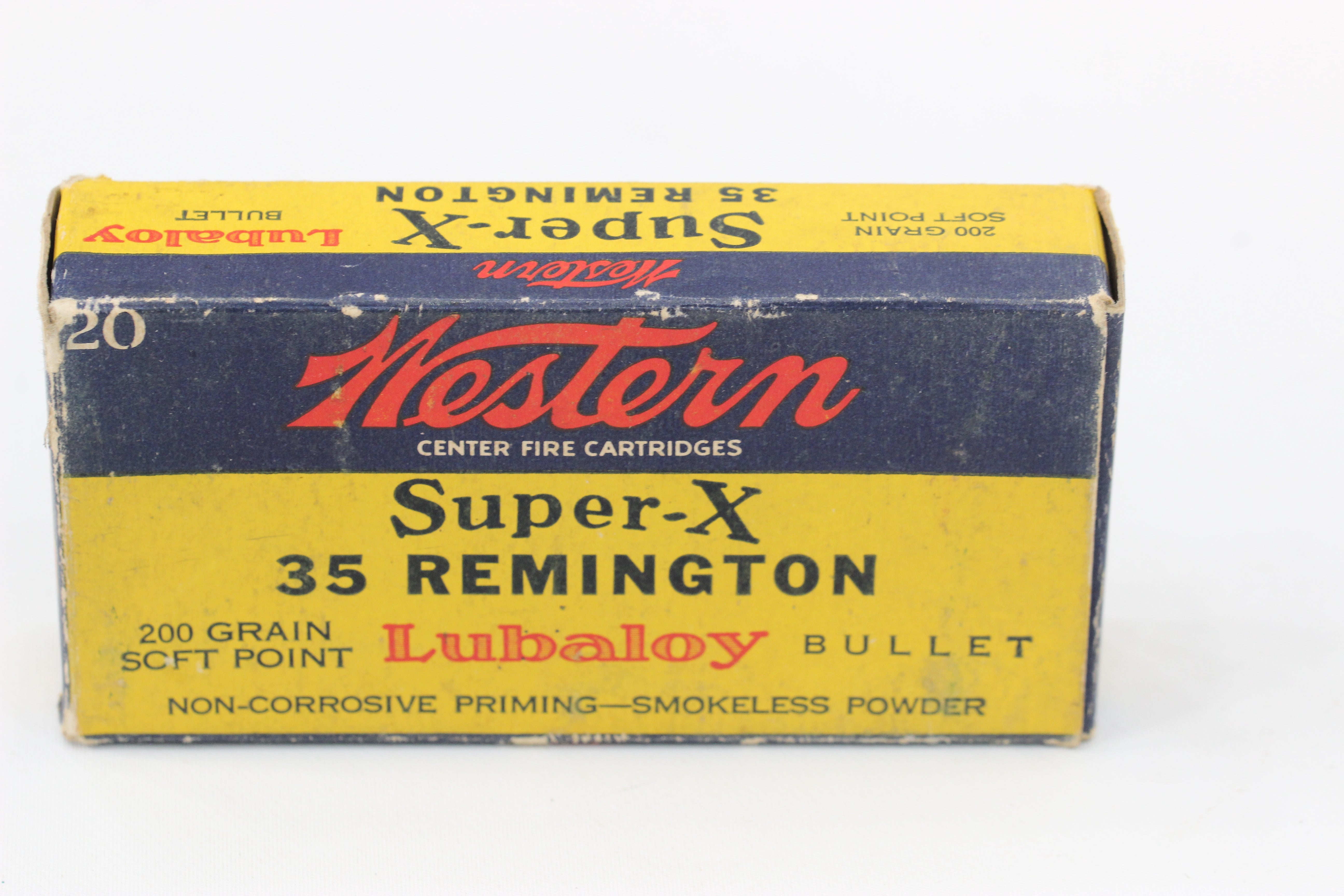 35 Remington Ammo - 200 Grain Soft Point - Vintage Box