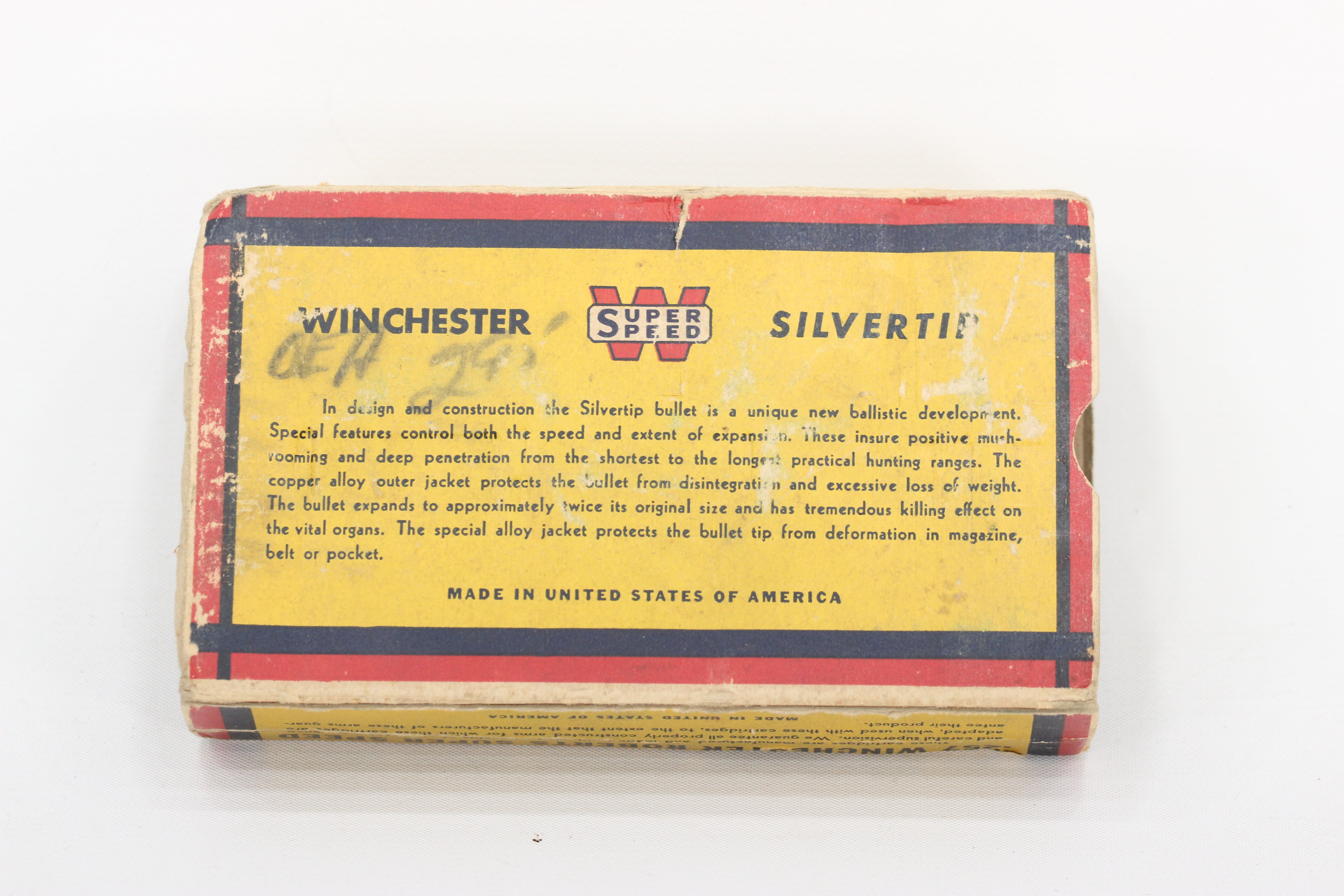 257 Roberts Ammo - 100 Grain Silvertip - Vintage Box