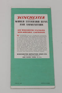 Winchester Model 70 Fold out Information Pamphlet - No. 1402