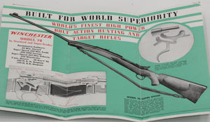 Winchester Model 70 Fold out Information Pamphlet - No. 1402