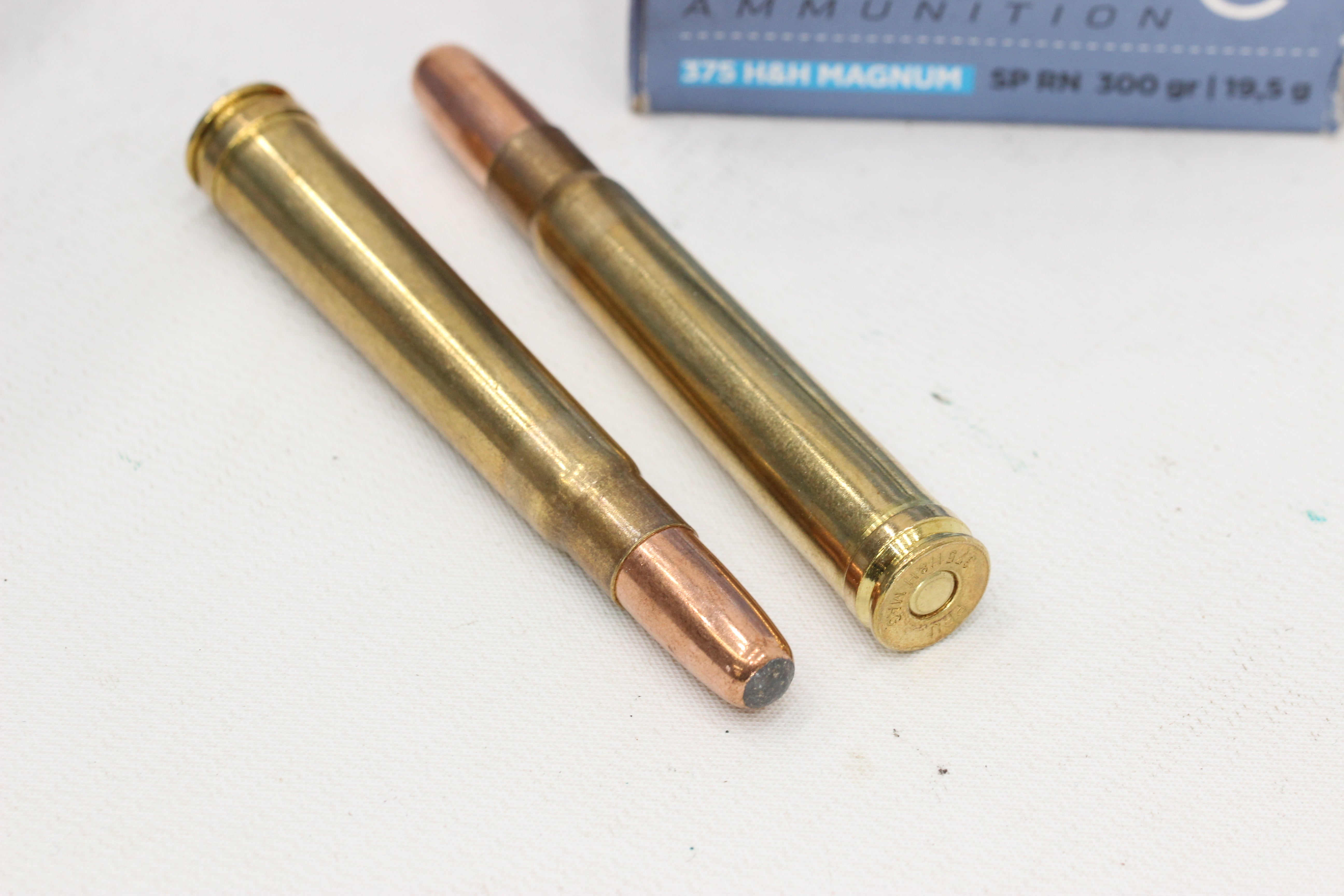 375 H&H Magnum Ammo - 300 Grain Soft Point Round Nose - 37 Rounds ...