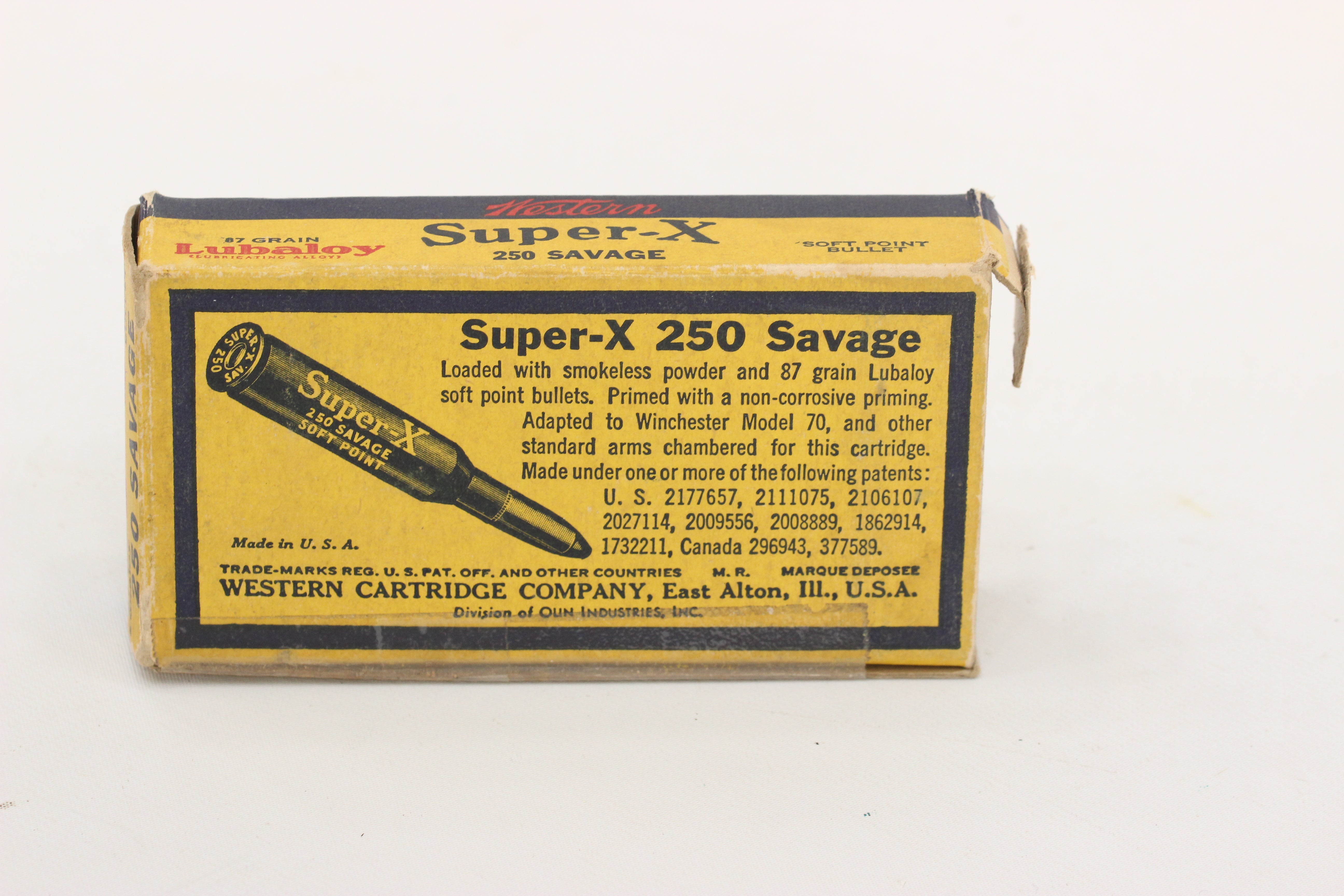 250 Savage (250-3000) Ammo - Vintage Box