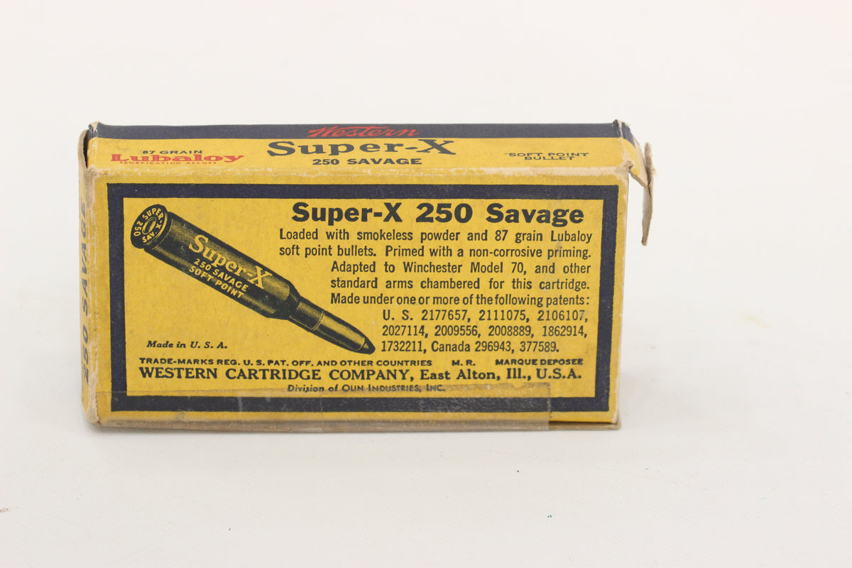 250 Savage (250-3000) Ammo - Vintage Box – pre64win.com