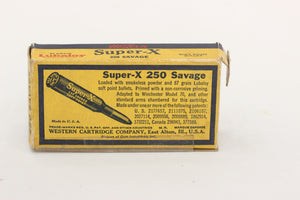 250 Savage (250-3000) Ammo - Vintage Box