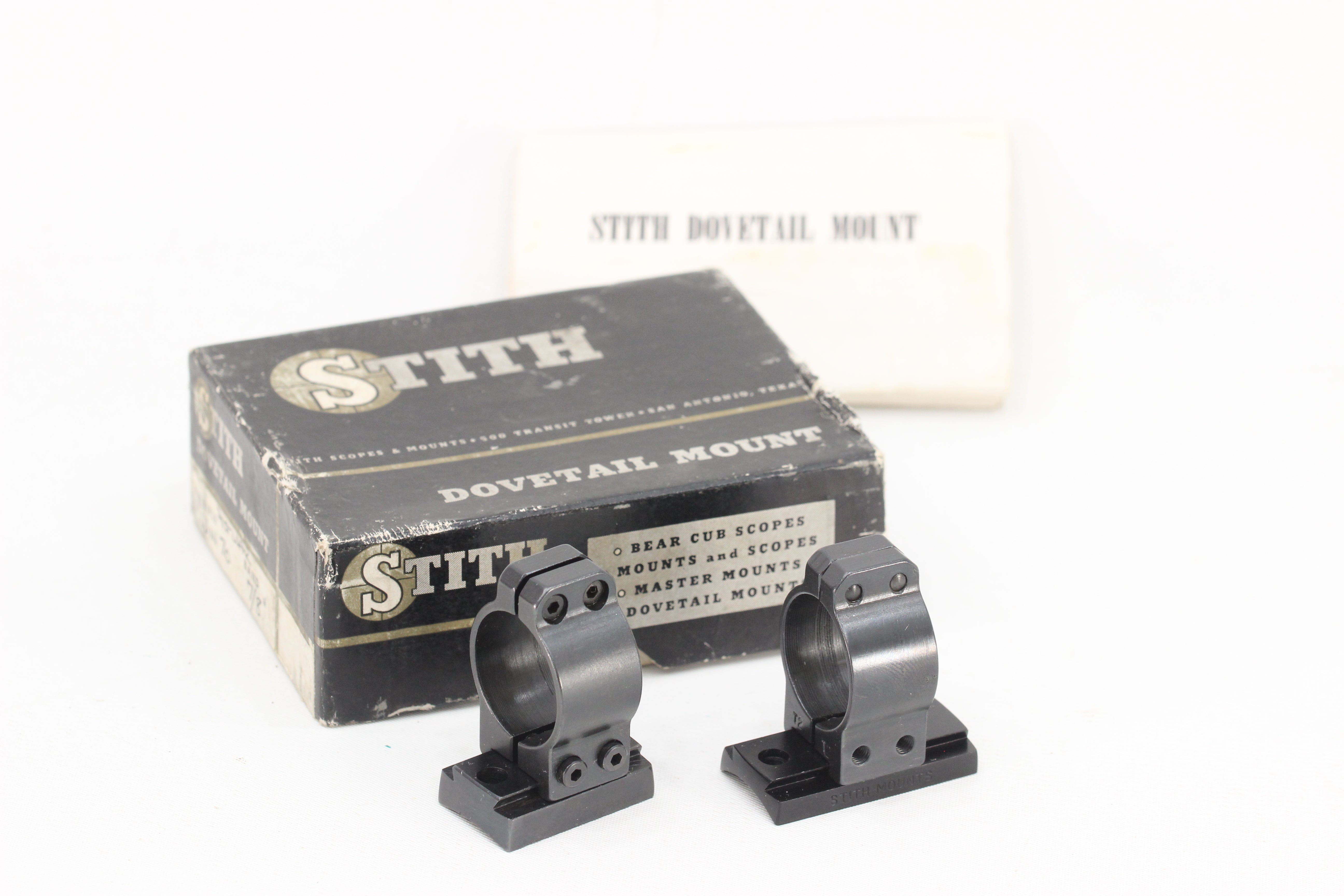 Stith 7/8" Two-Piece Scope Rings and Bases, with Box and Instructions