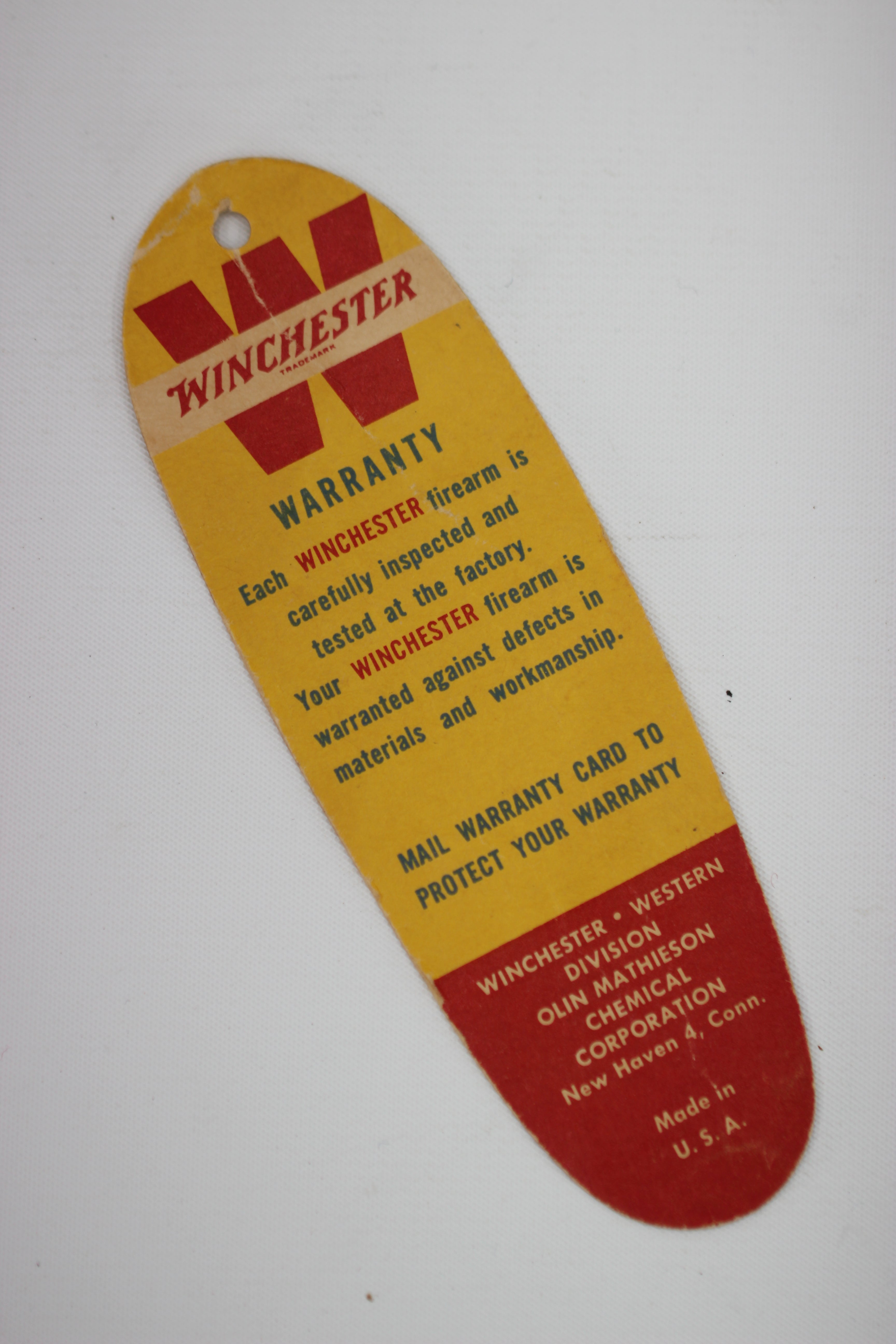 Winchester Model 70 Featherweight Hang Tag - Symbol No. 7064