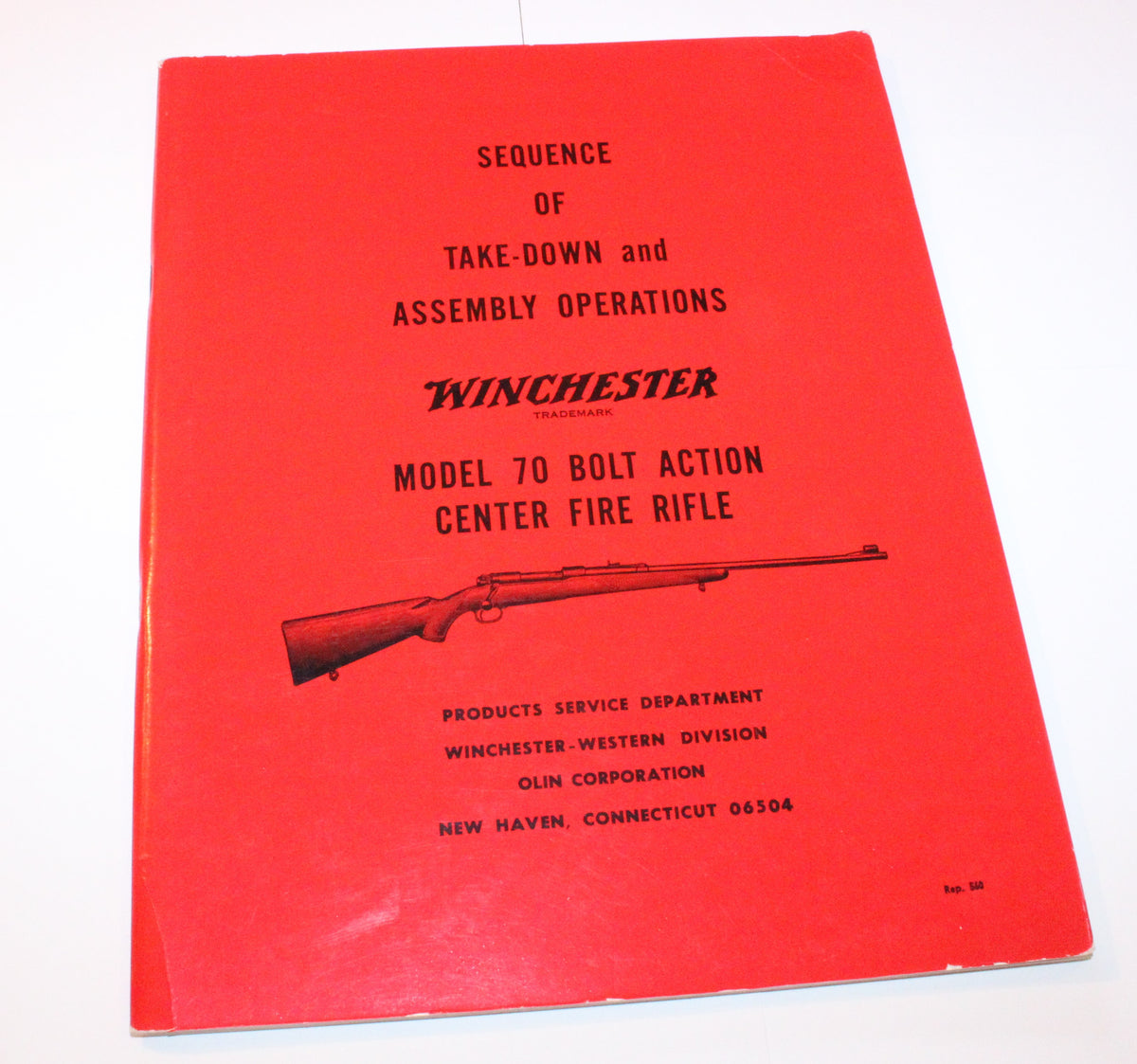 1958 Winchester Model 70 Take-Down and Assembly Operations Manual - RE ...