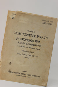 1936 Winchester Component Parts Catalog