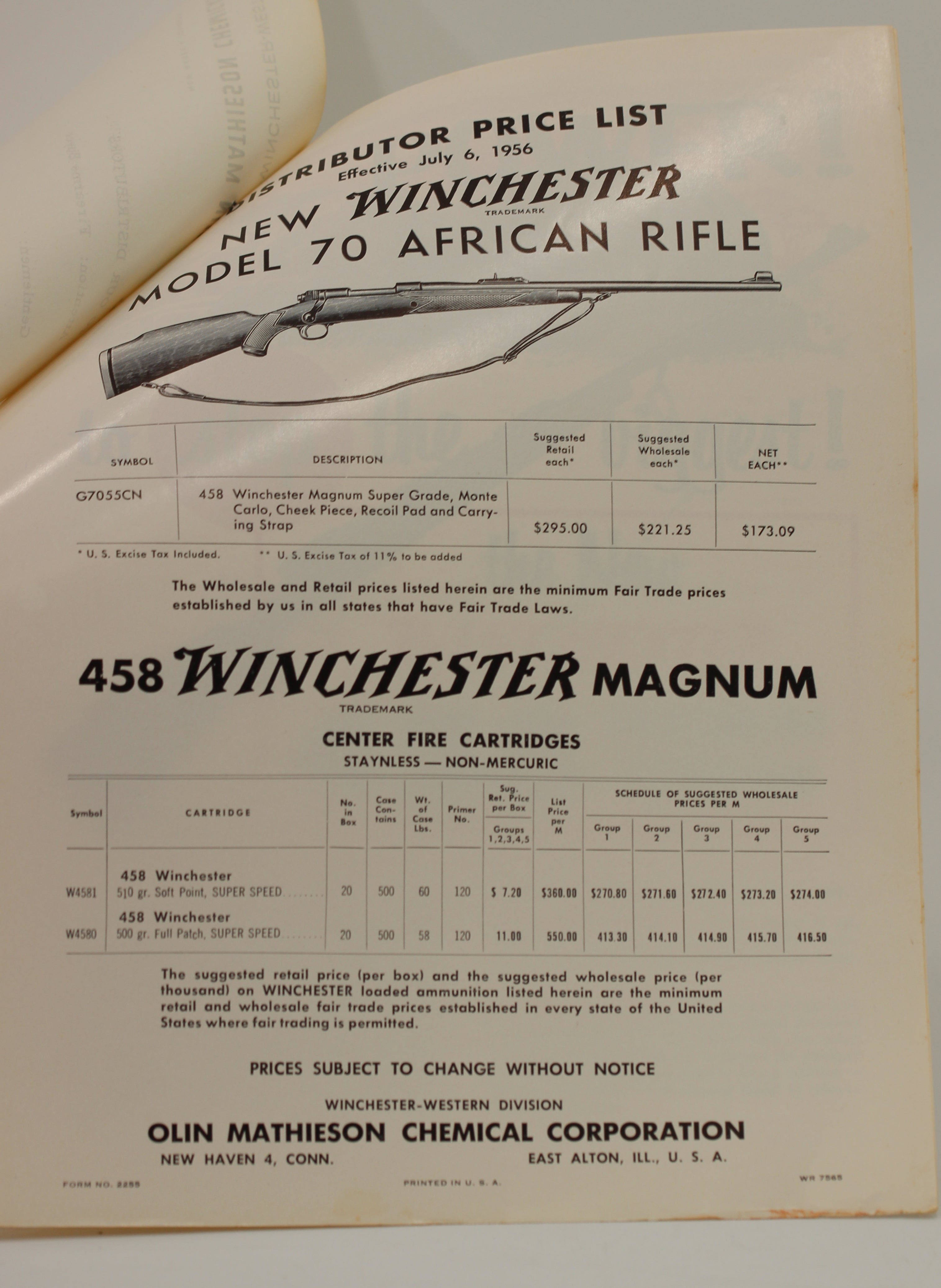 Dealer Information Package - Winchester 458 African