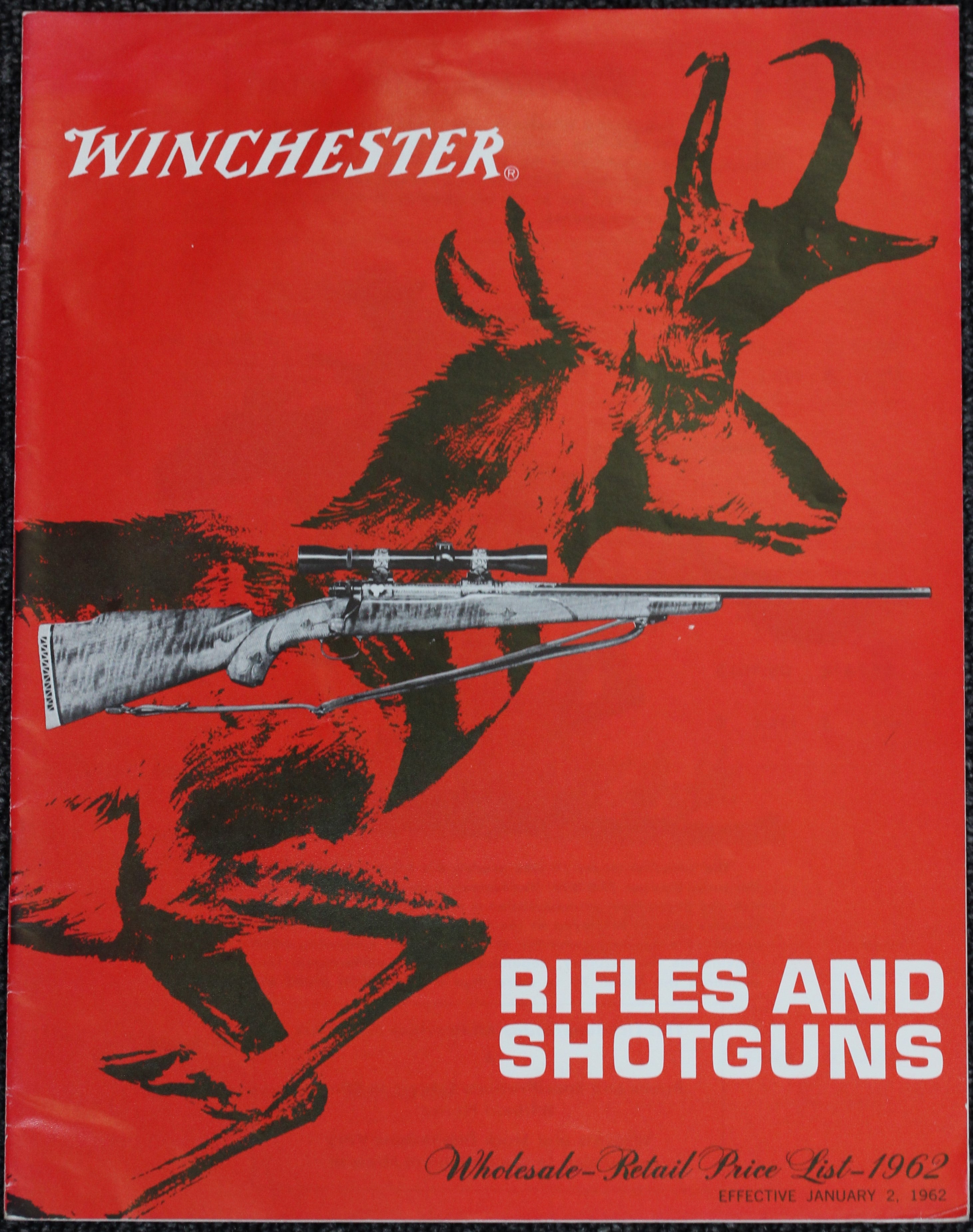 1962 Winchester Wholesale-Retail Price List - No. 2F001a