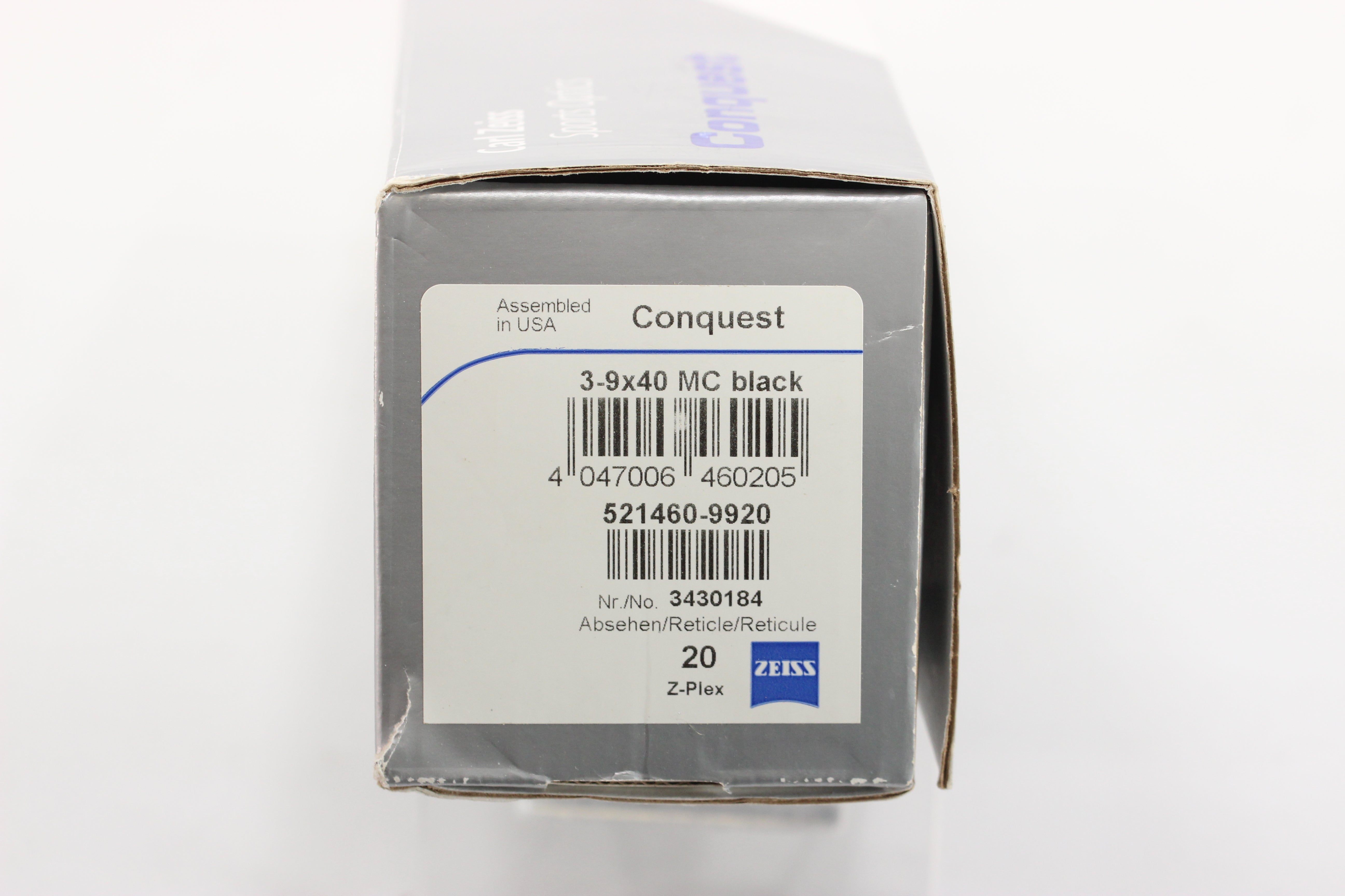 Carl Zeiss Conquest 3-9X40 MC Scope - Matte Finish - With Box