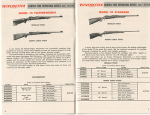 1959 Winchester Retail Price List